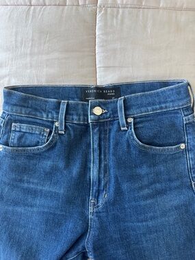 Veronica Beard Dark Blue Straight-Leg Jeans